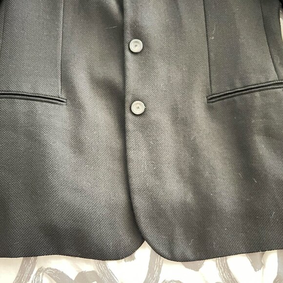 $1899 Authentic EMPORIO ARMANI Made in ITALY Men's Black 3 Buttons Blazer Sz.46R - Picture 11 of 12